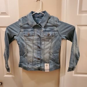 WOMEN'S RIDERS INDINGO DISTRESSED BLUE JEAN JACKET